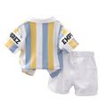 Sunny Stripes Polo & Cargo Shorts Set